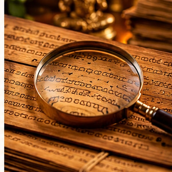 Palm-leaf manuscript study